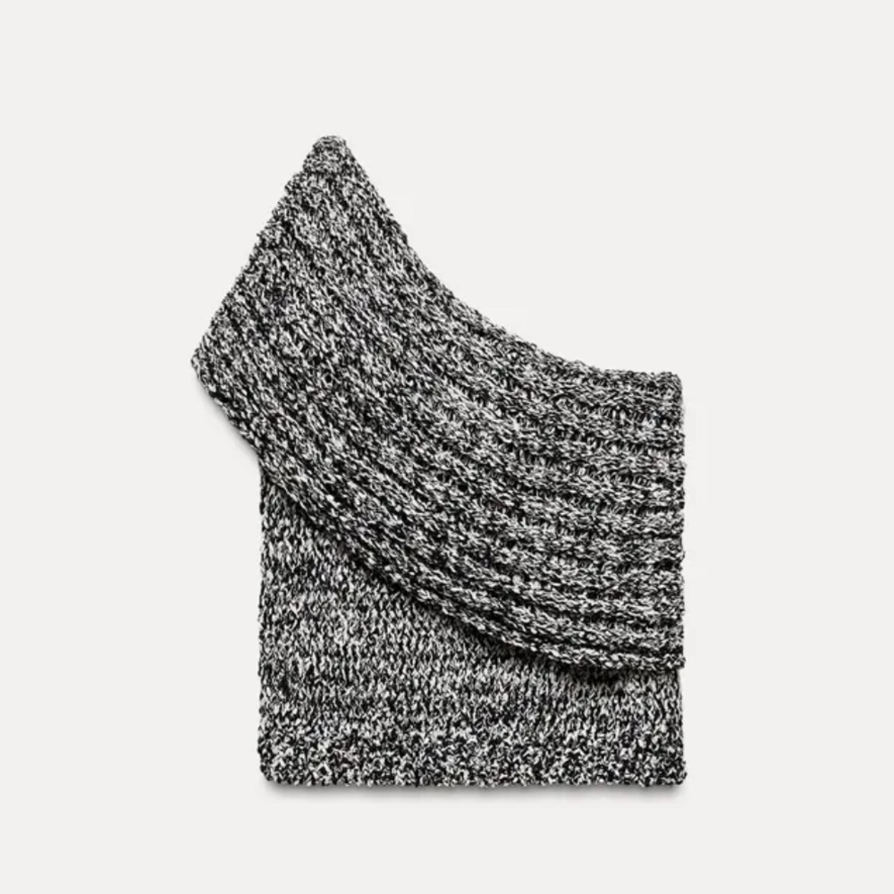 Zara ASYMMETRIC KNIT TOP Size Large NWT - Picture 4 of 7